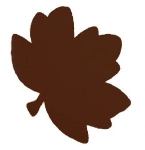Коврик, лист клена, коричневый, спанбонд, 50 шт