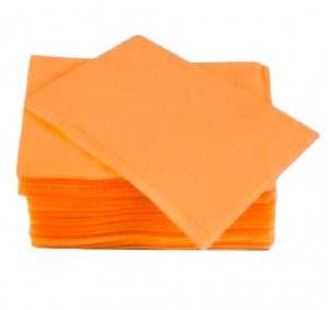 Салфетки для пациентов, бумажно-полиэтиленовые, 33x45, оранжевые, 125 шт