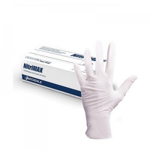 XL БЕЛЫЕ перчатки нитриловые, смотровые, нестерильные, неопудренные, 50 пар (100 штук)