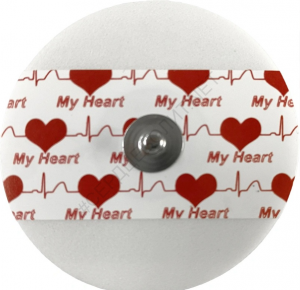 Электрод ЭКГ одноразовый My Heart, твердогелевый, на вспененной основе, взрослый круглый D 50мм, 50шт